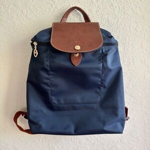 Longchamp Le Pliage Backpack in Navy Blue
